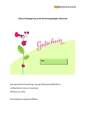 Vorschau des PDF-Gutscheins Schnuppertag